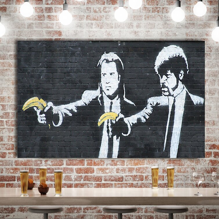 'Pulp Fiction Bananas' Graphic Art on Wrapped Canvas